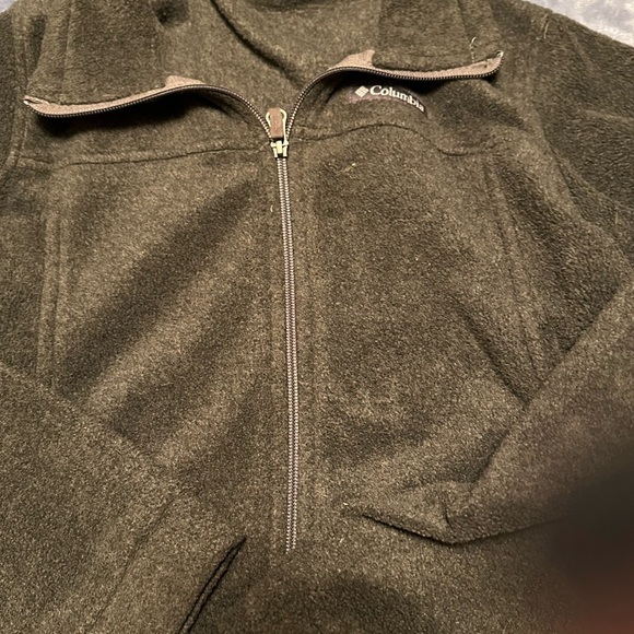 Columbia Steens Mountain Size Large Charcoal Full Zip Lightweight Fleece Jacket - Picture 2 of 5